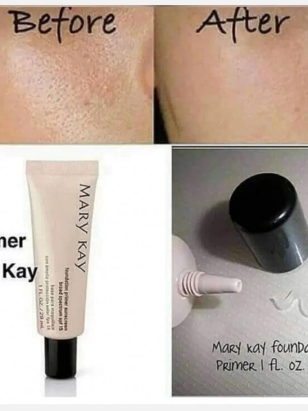 Mary Kay Foundation Primer Sunscreen SPF 15 Broad Spectrum  1 fl oz / 29 ml  NWT